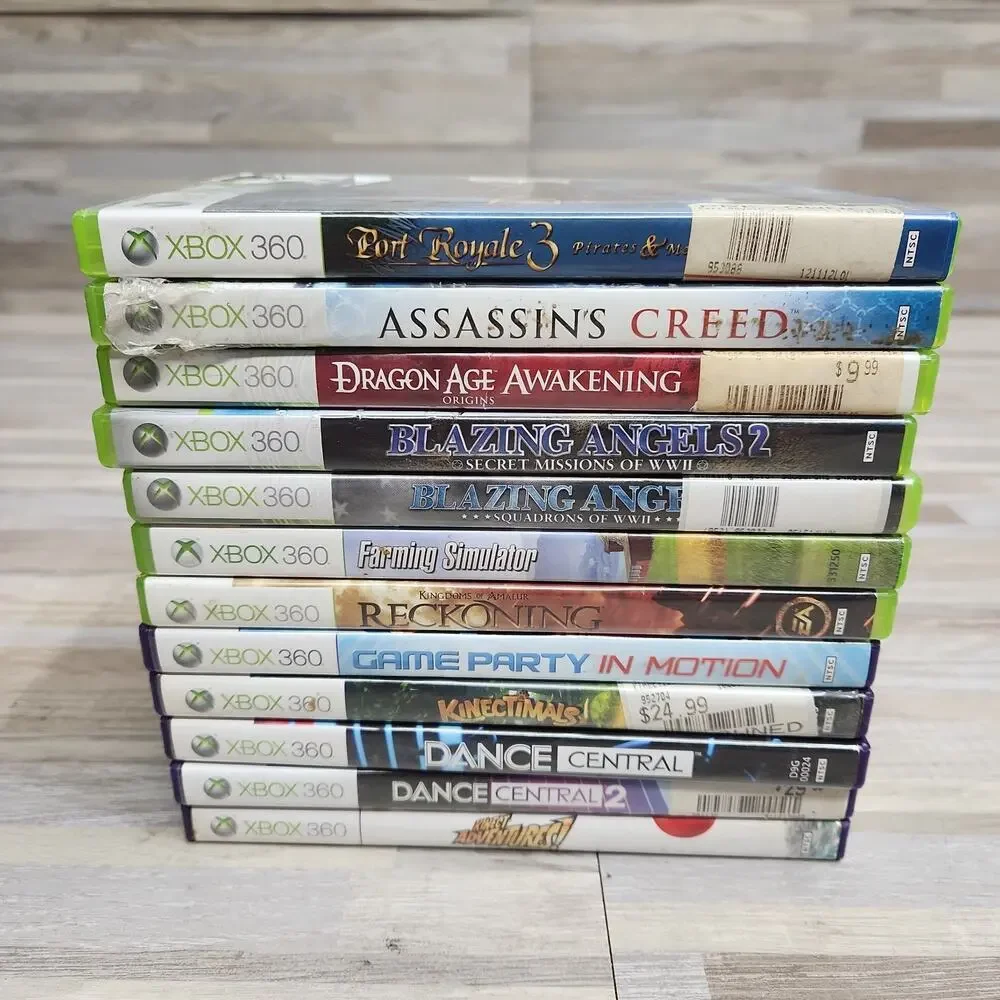 Lot of 12 Microsoft Xbox 360 Video Games - Dance, Blazing Angels. Untested